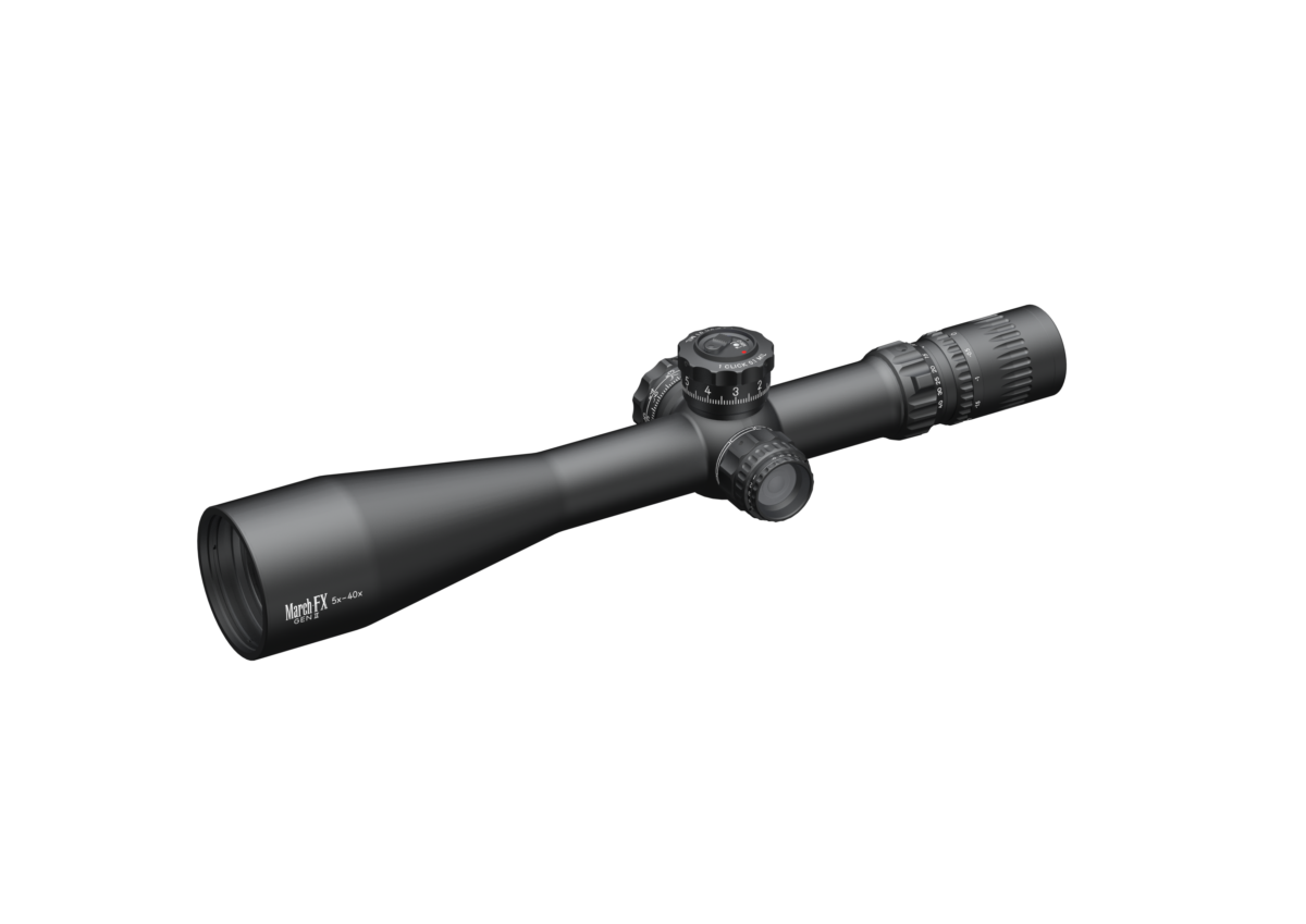 5-40x56mm Gen2 FFP March-FX Illuminated 0.05 Mil Clicks Locking Turrets D40V56FIML-G2