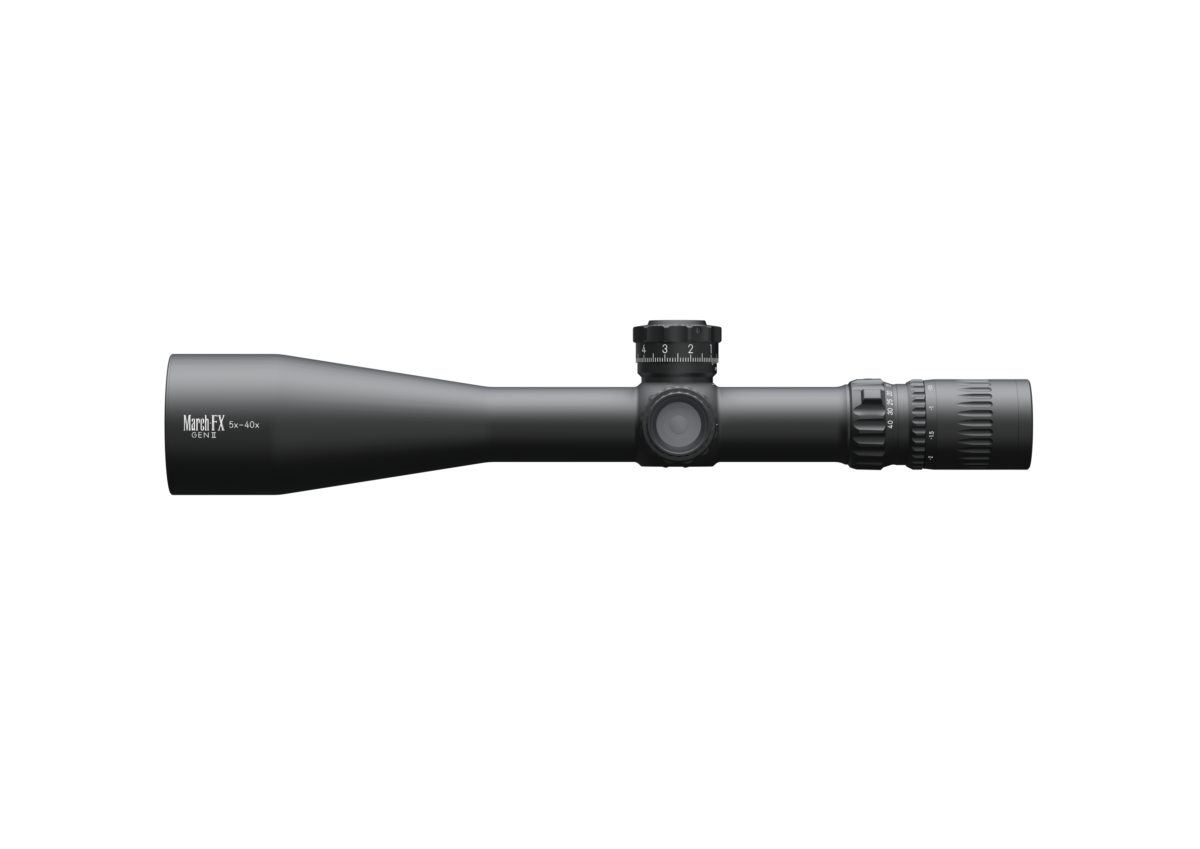 5-40x56mm Gen2 FFP March-FX Illuminated 0.05 Mil Clicks Locking Turrets D40V56FIML-G2 - Image 2