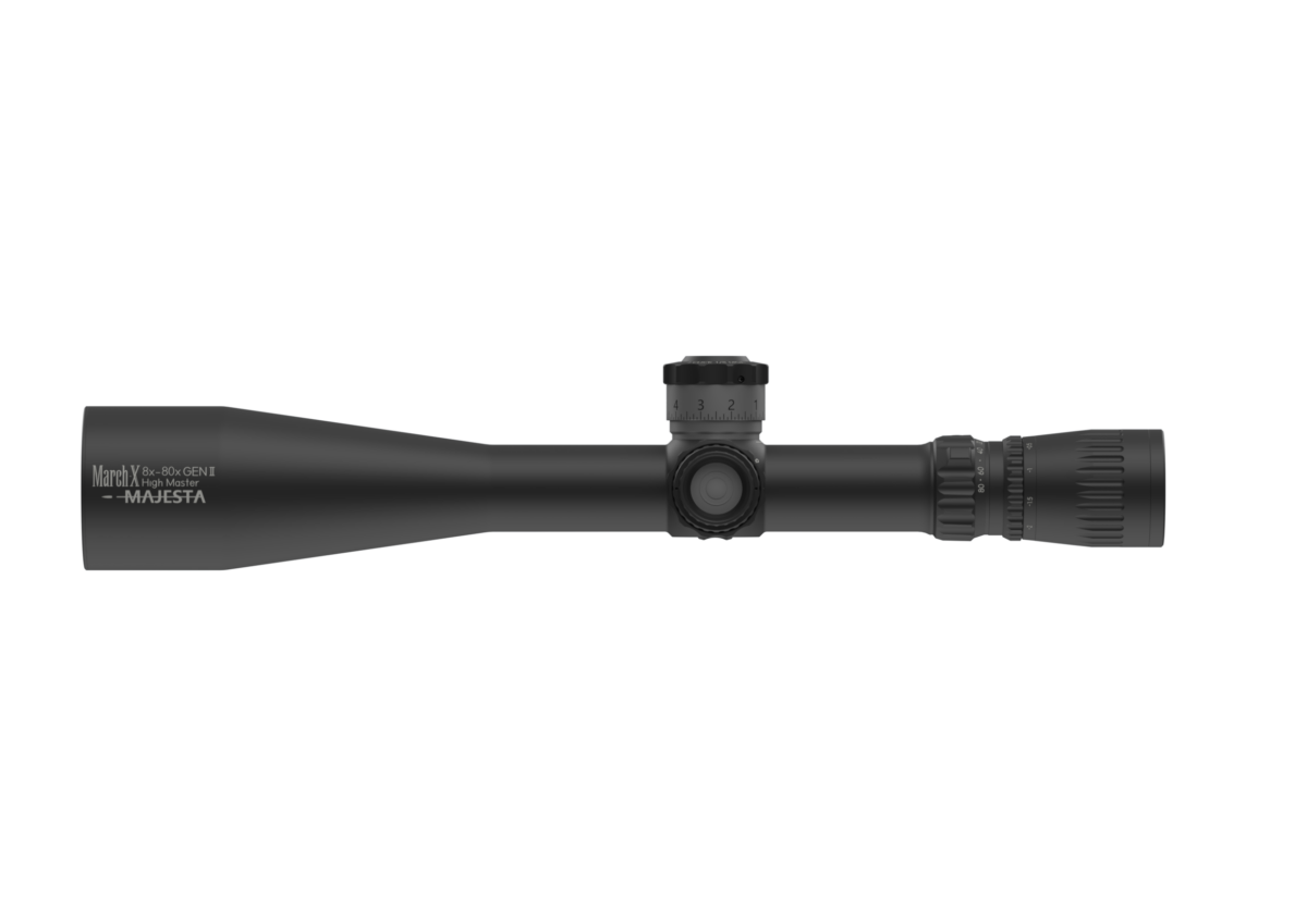 8-80x56 Gen2 March Majesta MTR-WFD Reticle Black Tube Shuriken Locks D80HV56WTIW-G2