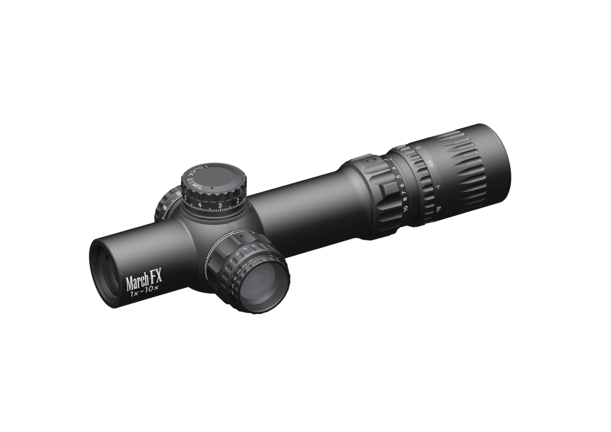 1-10x24mm Shorty FFP Reticle 34mm Tube Capped Knobs D10SV24FIMLN34